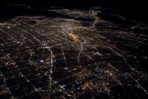 Lucid dream above LA River at night